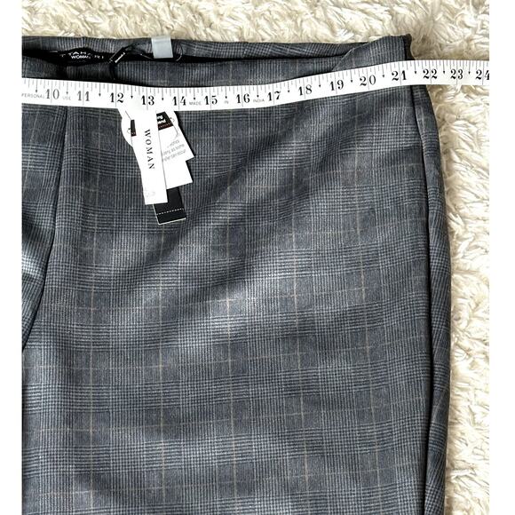 Tahari NWT Faux Leather Plaid Tummy Control Women's Size 3x Careerwear Pants - Picture 3 of 15